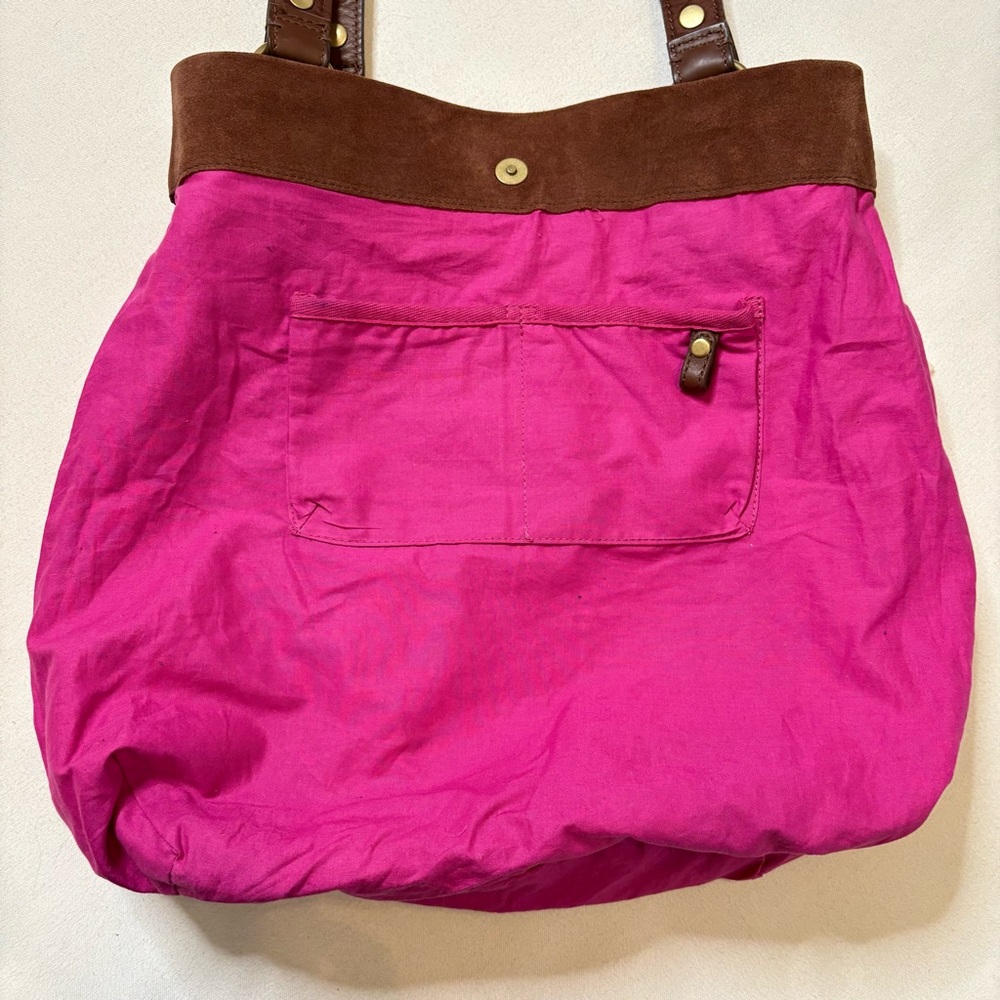 Lucky Brand Trippin Out Butterfly Multi Canvas Suede Tote Bag. - Picture 15 of 16